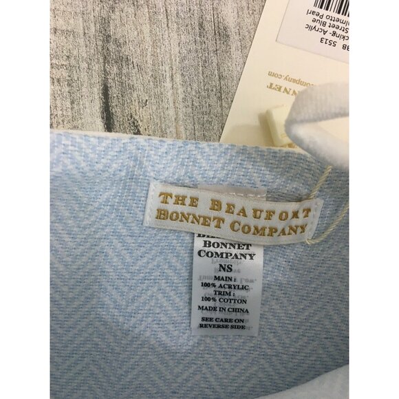 Beaufort Bonnet Company Beale Street Blue Herringbone Sleighbell Stocking NWT - Picture 6 of 8
